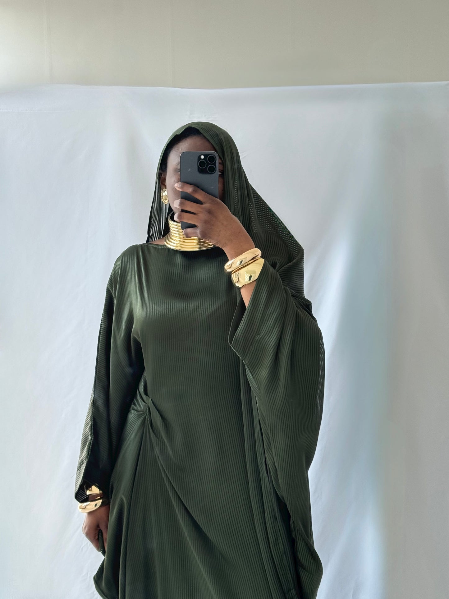 The Leela Kaftan Dress in Green