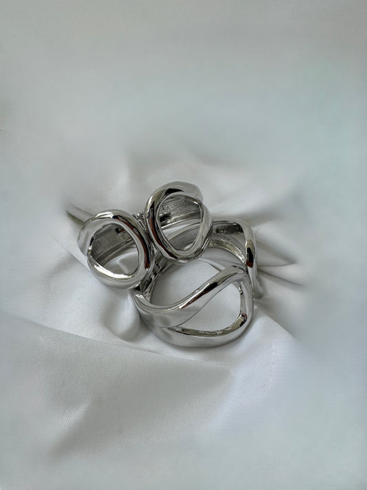 1pc Cuff Bangle in Silver