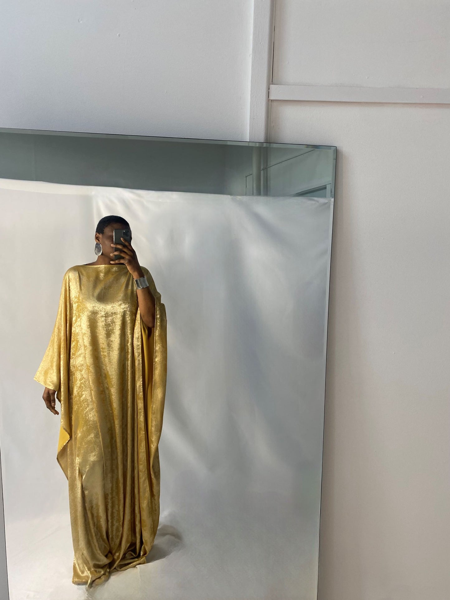 Katija Kaftan in Metallic Yellow